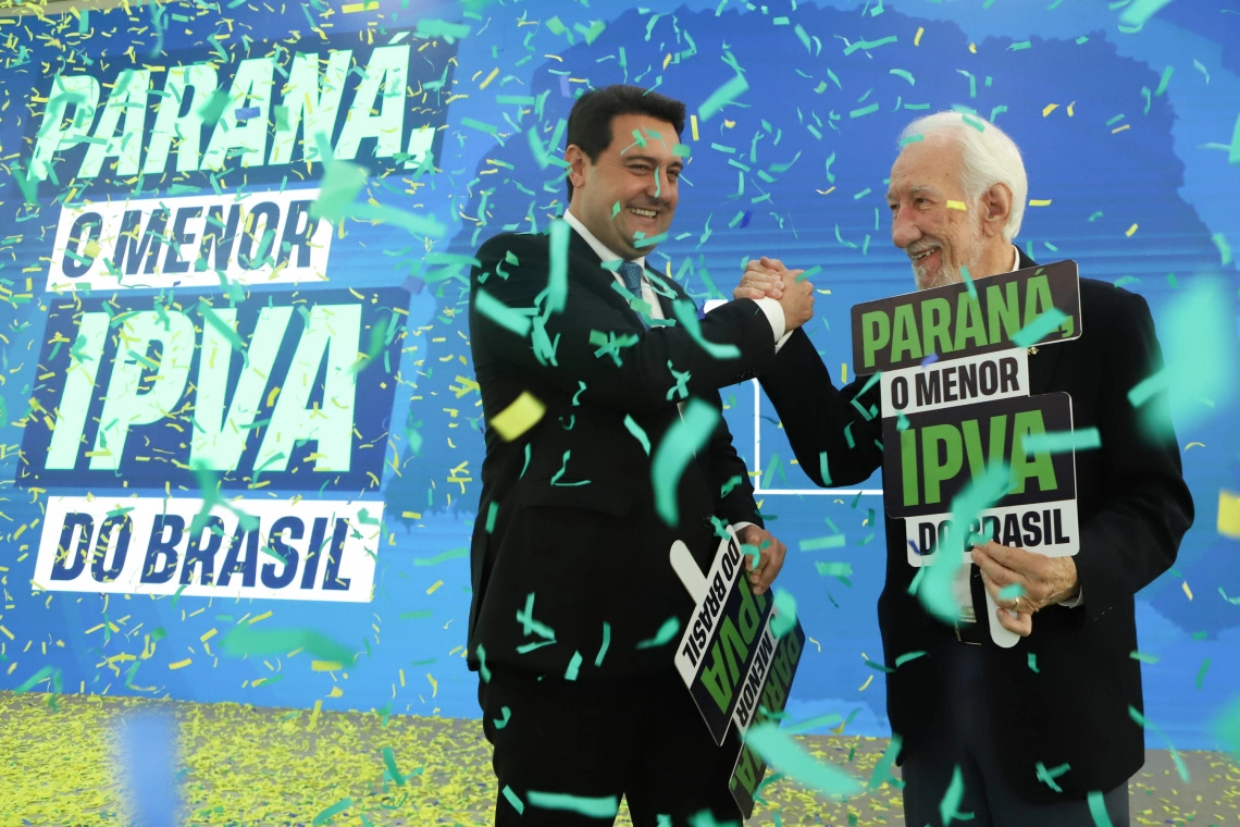 Ratinho Junior sanciona lei que reduz IPVA no Paraná e garante menor alíquota do Brasil