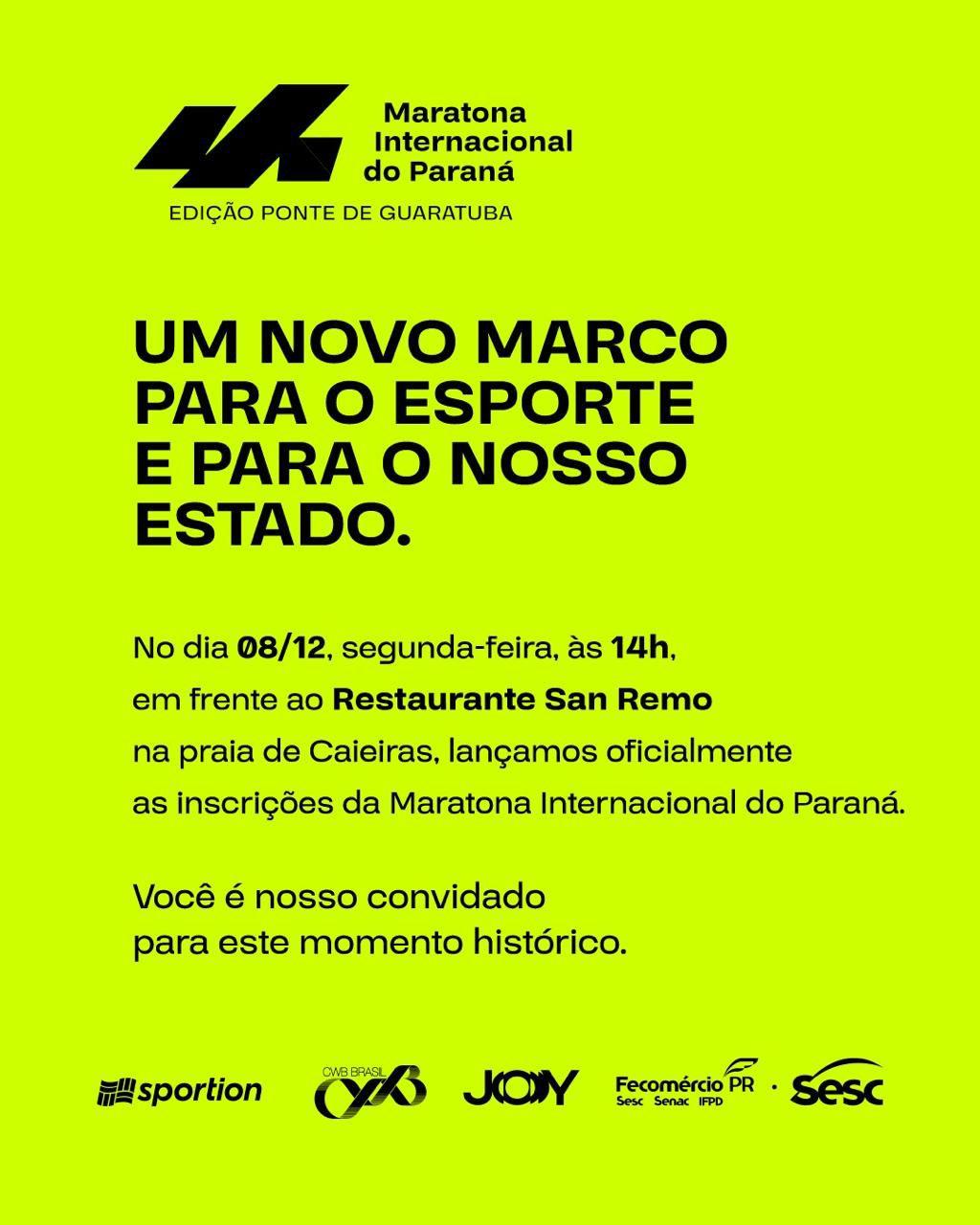 _Lançamento oficial e abertura das inscrições da Maratona Internacional do Paraná 2026