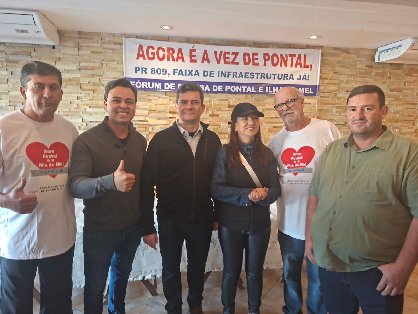 Em Giro pelo Litoral, Senador Sergio Moro Visita Municípios e Recebe Projeto de Infraestrutura em Pontal do Paraná