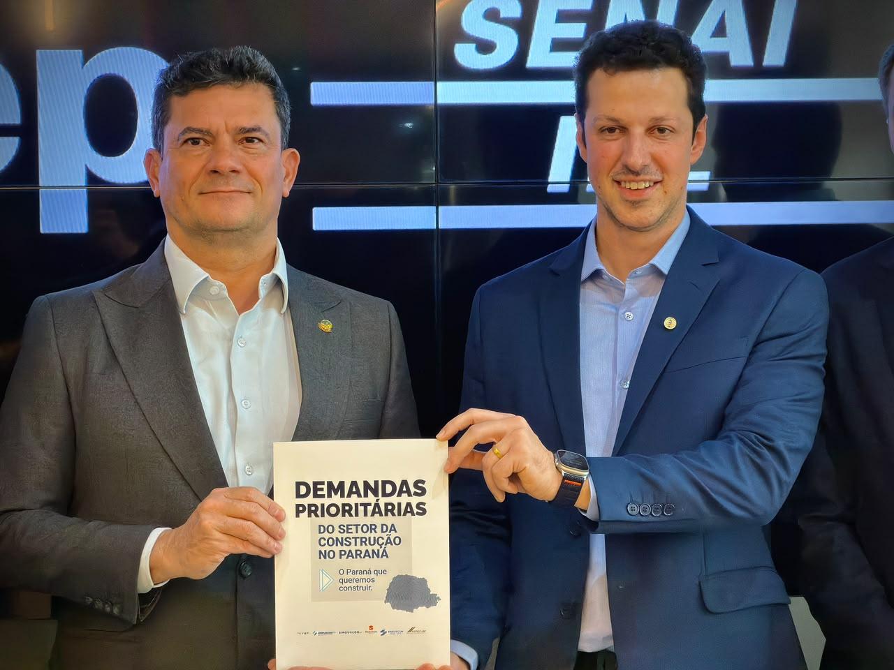 Moro recebe propostas da construção civil e garante segurança jurídica e técnicos em cargos estratégicos 